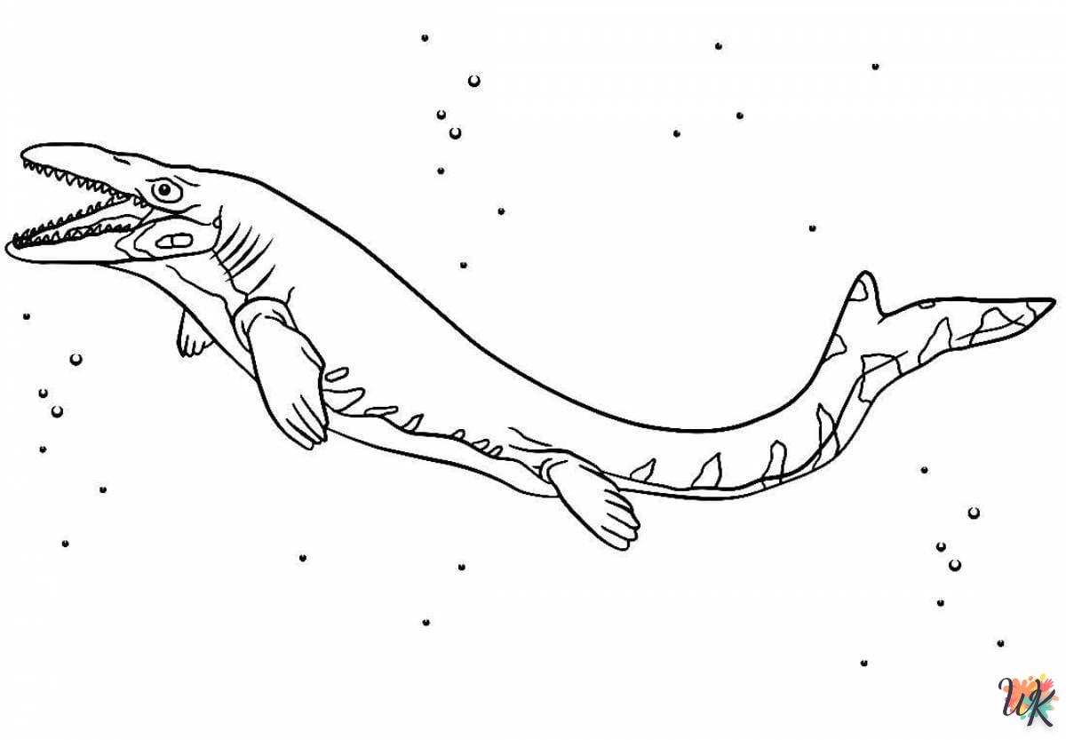 Dibujos para Colorear Mosasaurus 5