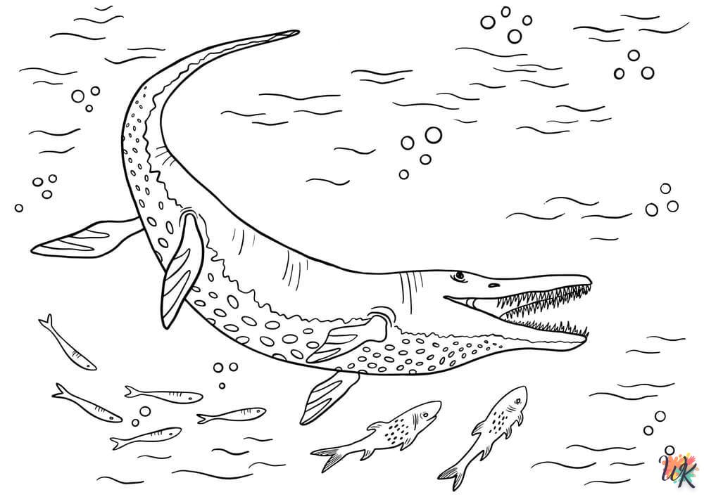 Dibujos para Colorear Mosasaurus 54