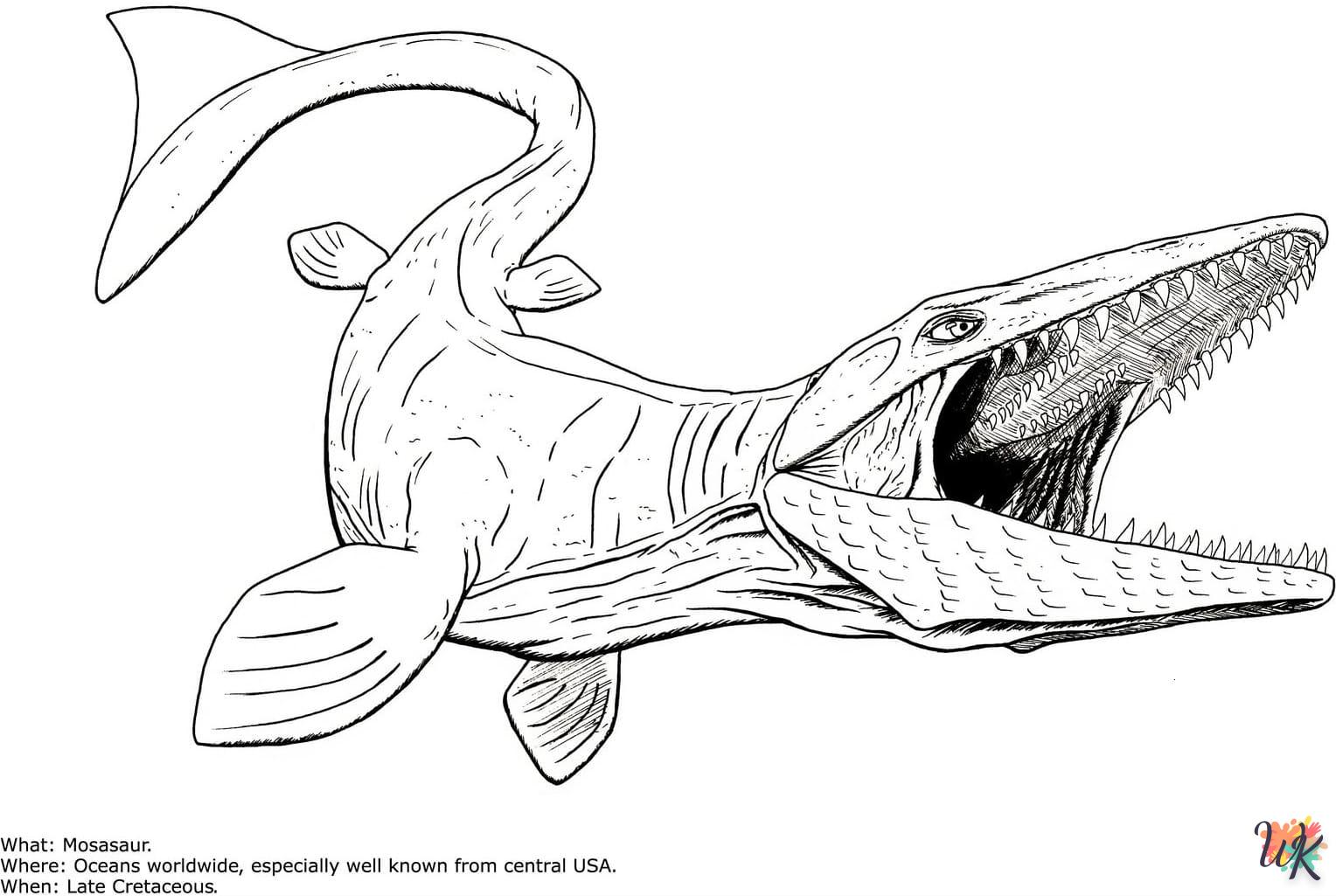 Dibujos para Colorear Mosasaurus 56