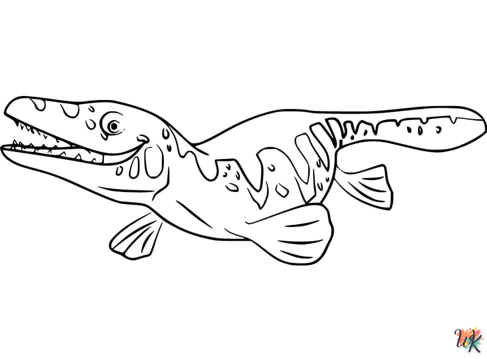 Dibujos para Colorear Mosasaurus 6