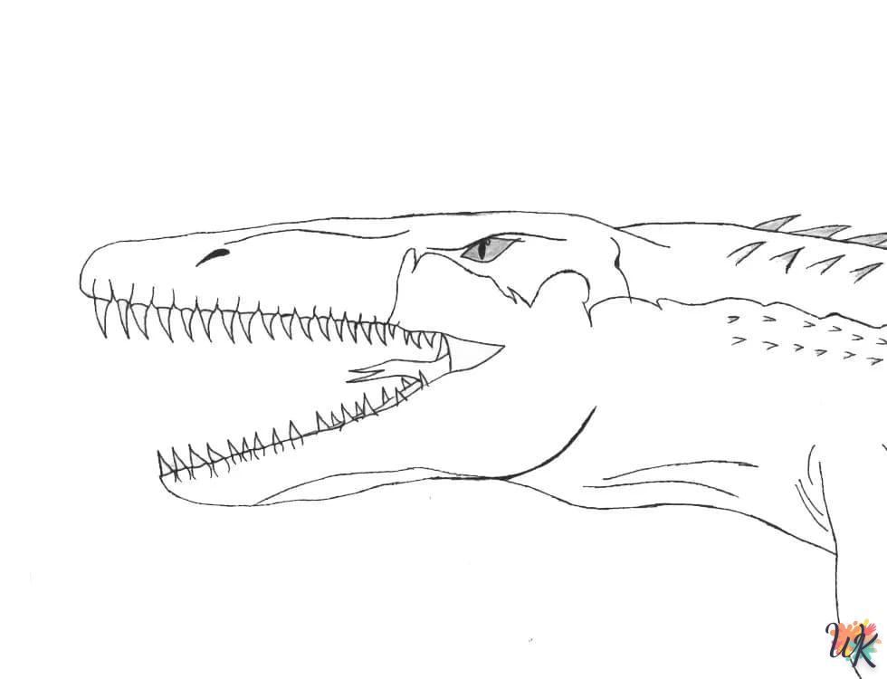 Dibujos para Colorear Mosasaurus 7