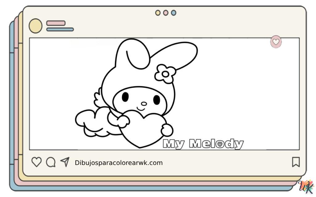 Dibujos Para Colorear My Melody - Descargar E Imprimir