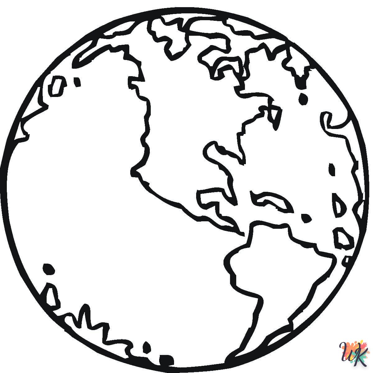 Dibujos para Colorear Planeta Tierra 62