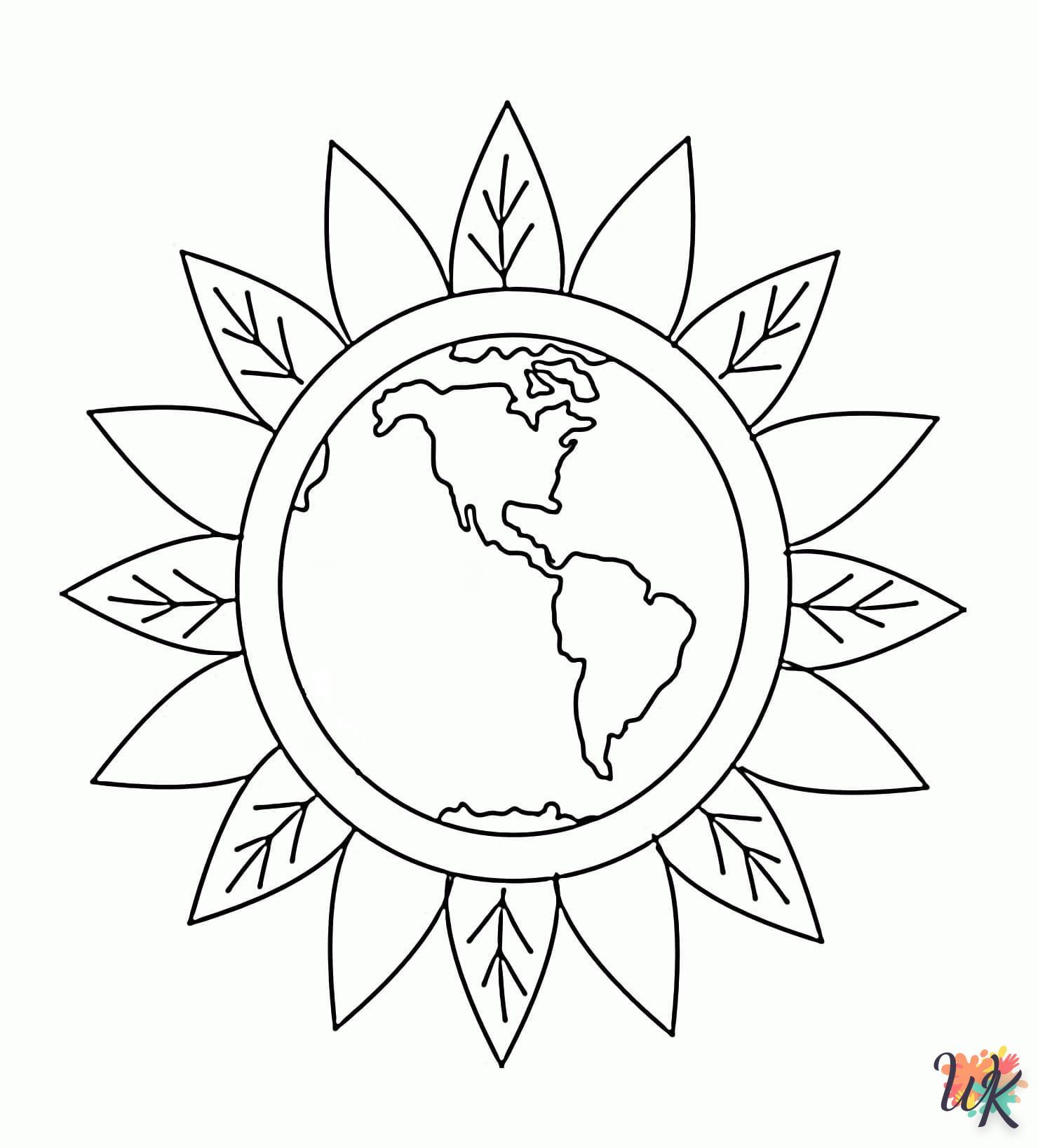 Dibujos para Colorear Planeta Tierra 81