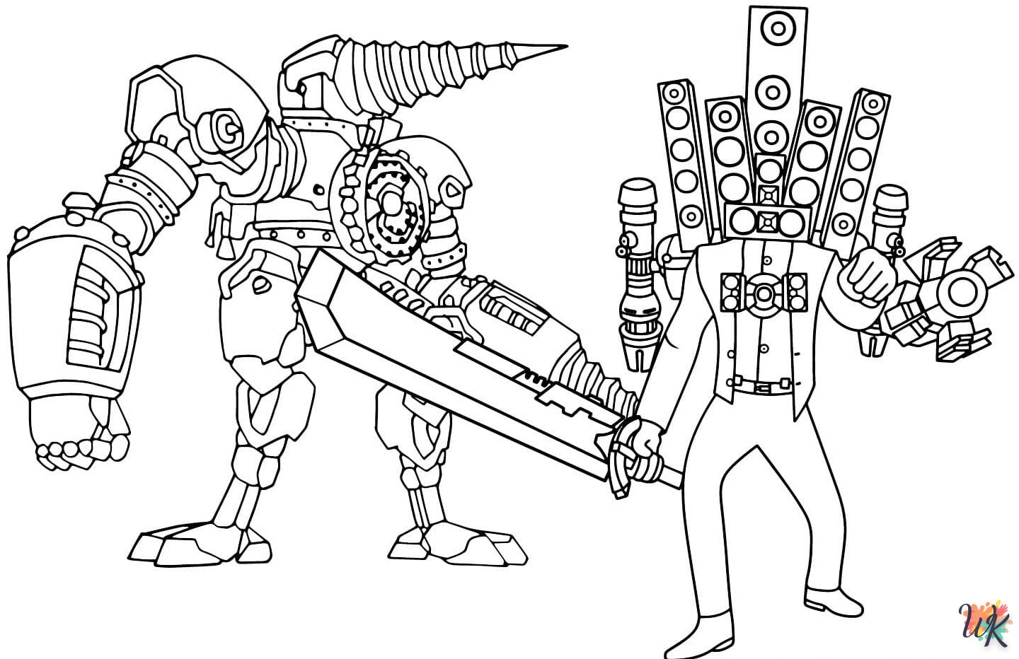 Dibujos para Colorear Titan Drillman