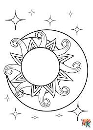 Dibujos para Colorear eclipse solar