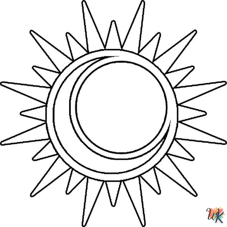 Dibujos para Colorear eclipse solar