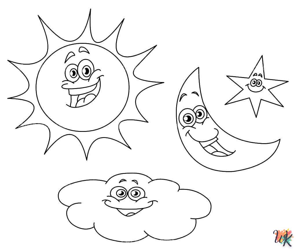 Dibujos para Colorear eclipse solar