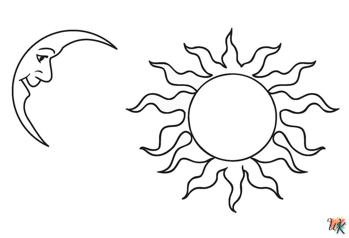 Dibujos para Colorear eclipse solar