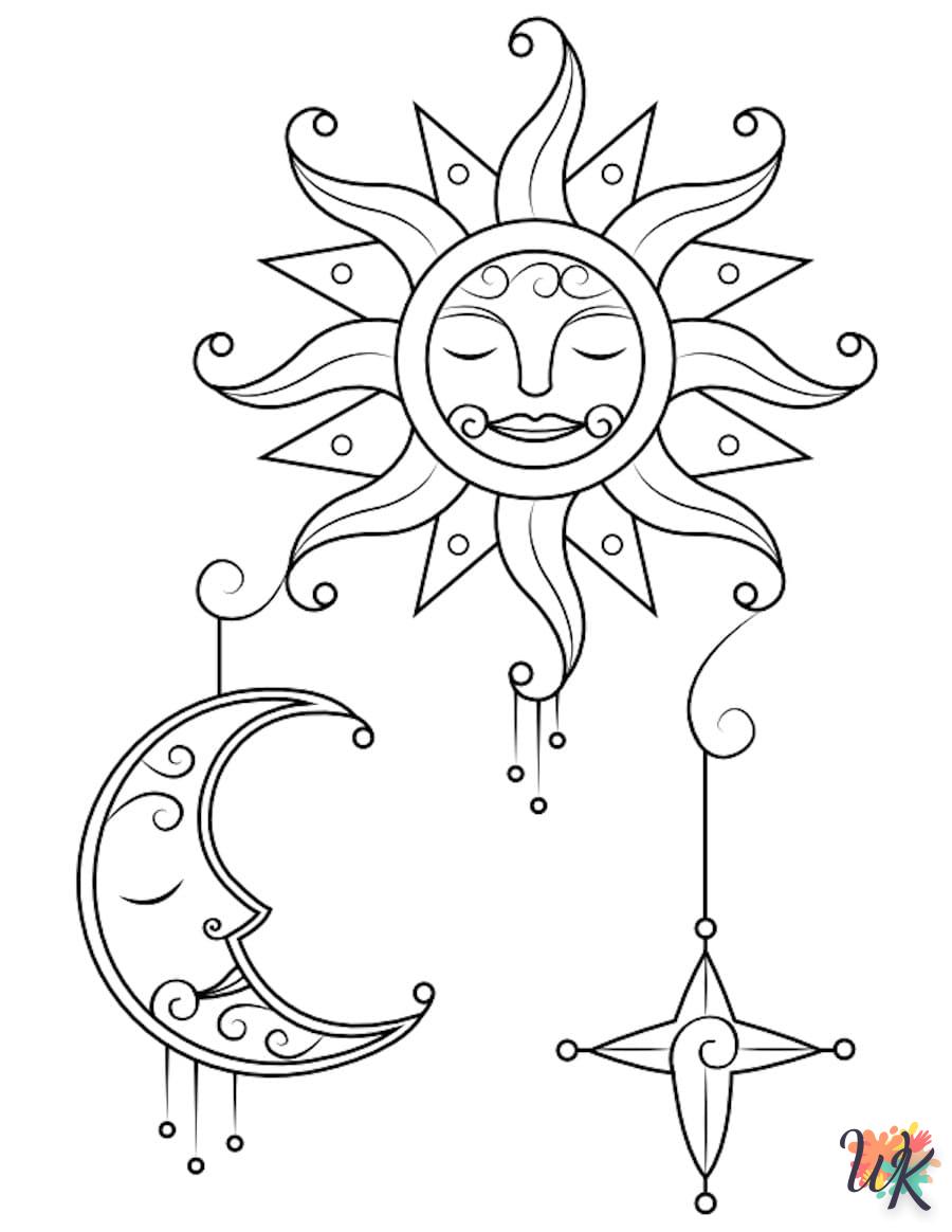 Dibujos para Colorear eclipse solar