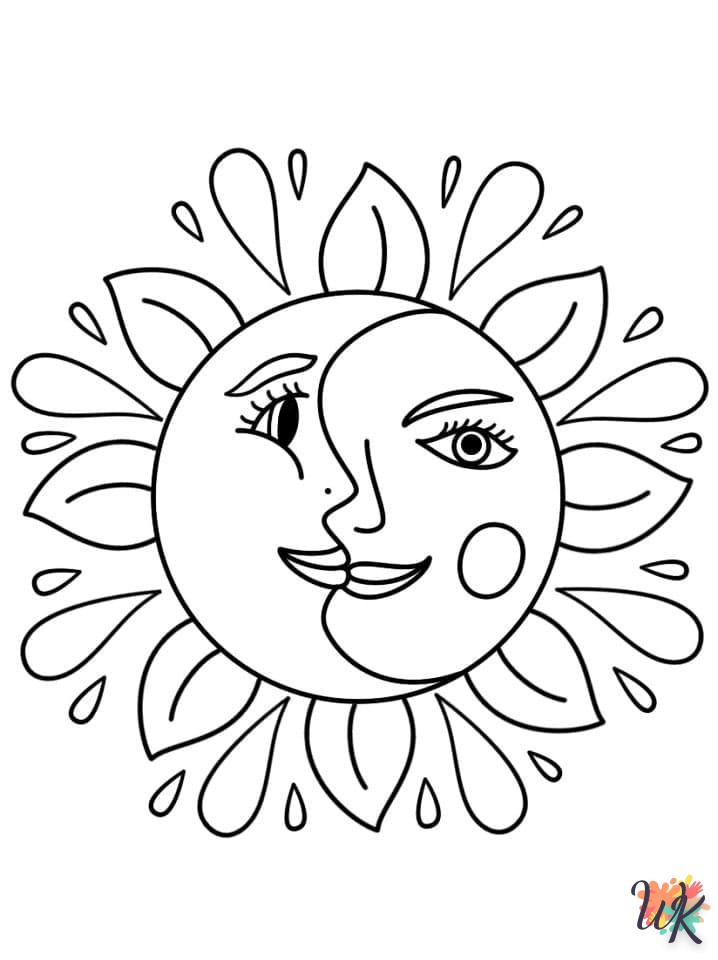 Dibujos para Colorear eclipse solar