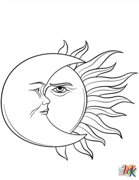 Dibujos para Colorear eclipse solar