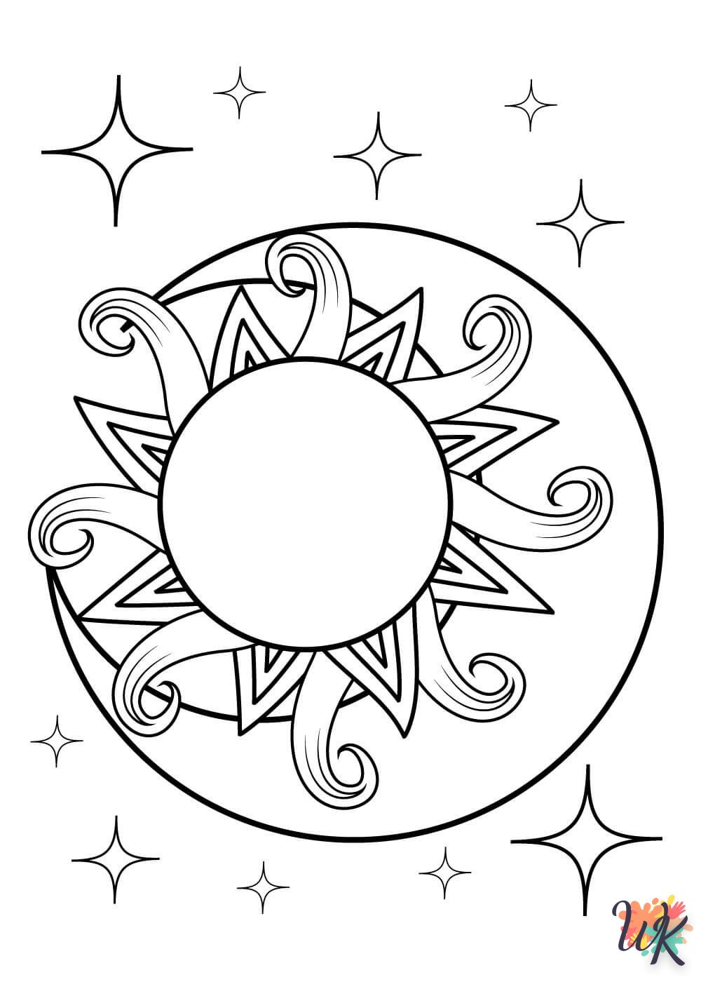 Dibujos para Colorear eclipse solar