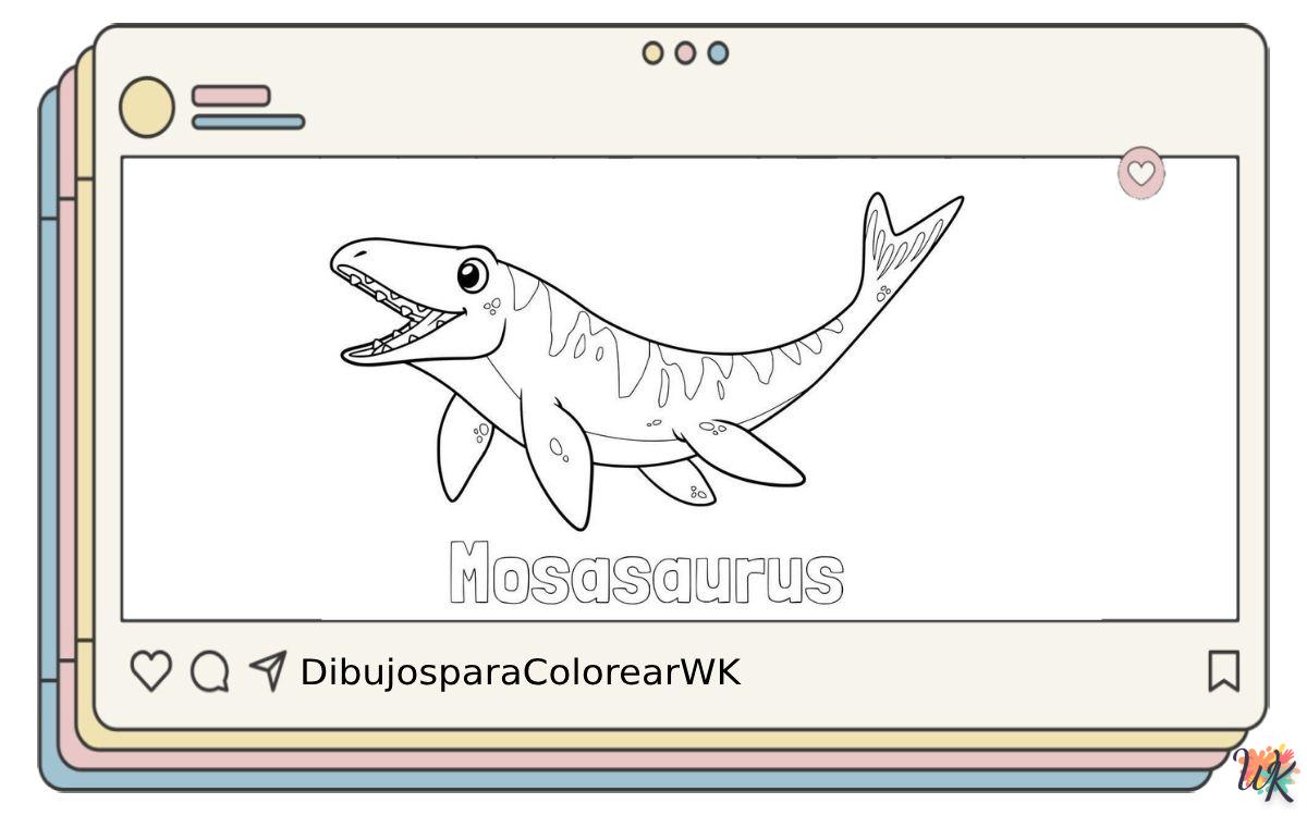75 Dibujos Para Colorear Mosasaurus