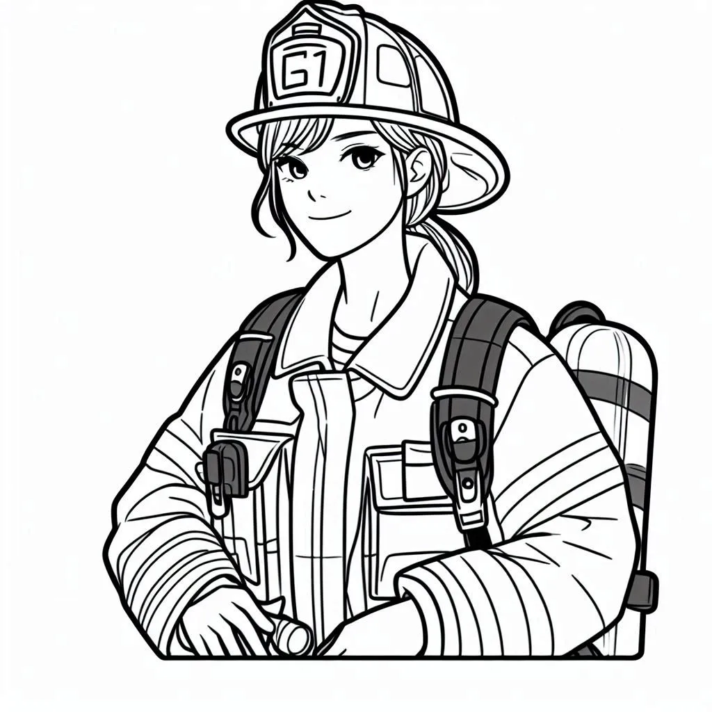 bombero para colorear 14