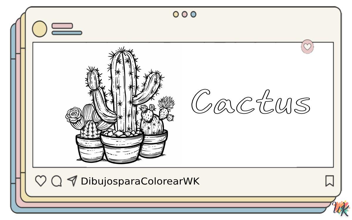 44 Dibujos Para Colorear Cactus