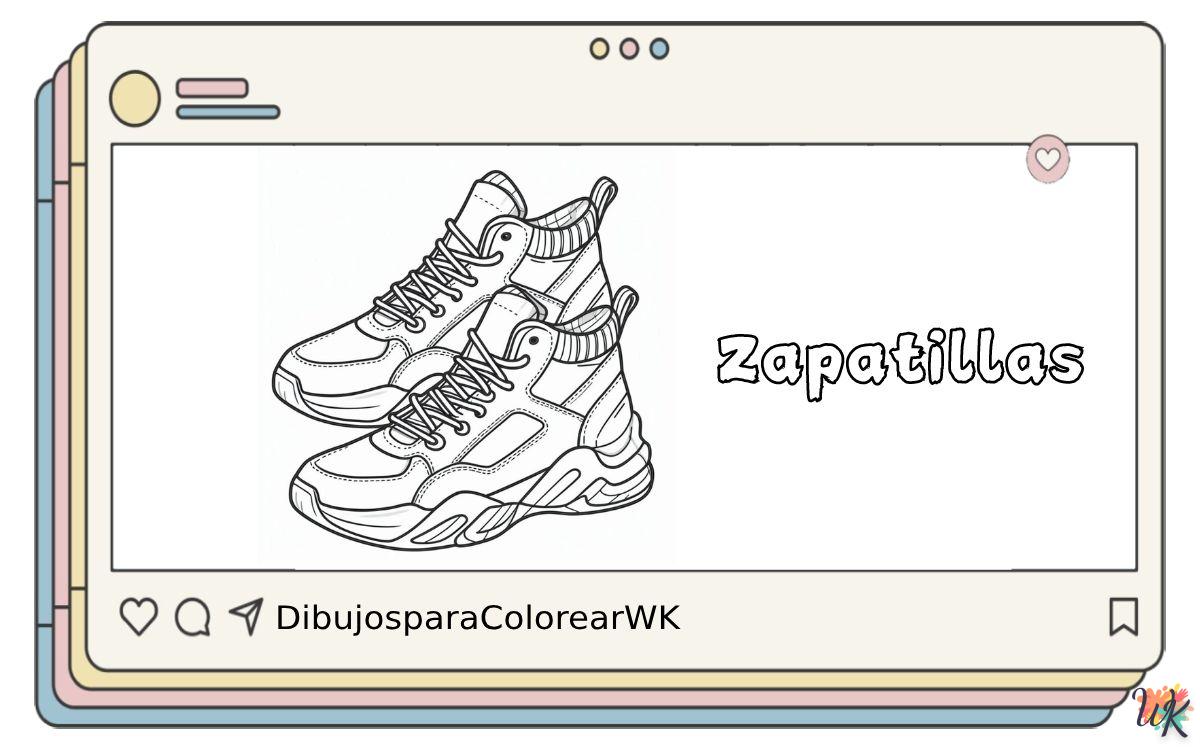 Zapatillas 2 113 Dibujos Para Colorear Zapatillas