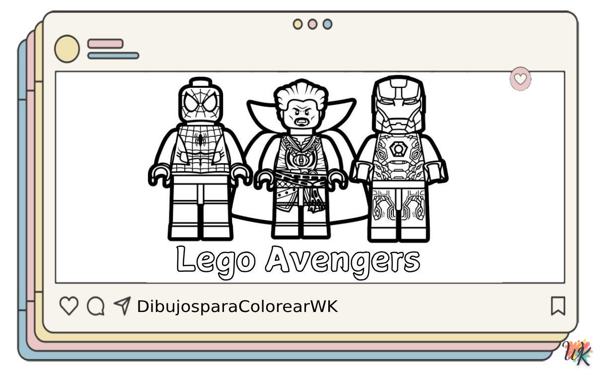 24 Dibujos Para Colorear Lego Avengers