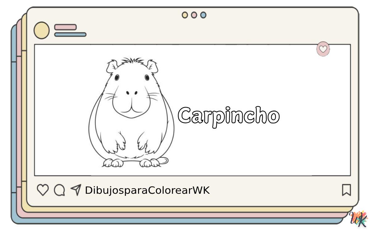 Carpincho 3 25 Dibujos Para Colorear Carpincho
