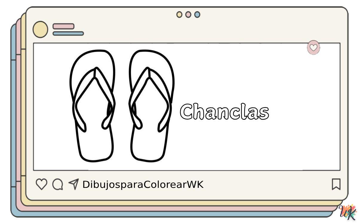 100 Dibujos Para Colorear Chanclas