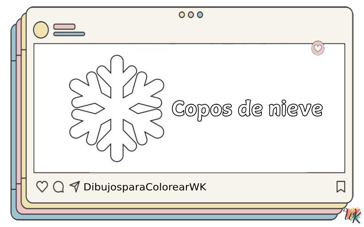 49 Dibujos Para Colorear Copos de nieve