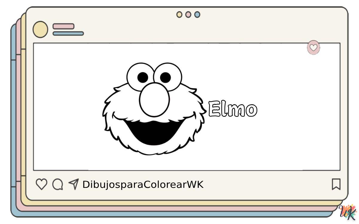 69 Dibujos Para Colorear Elmo