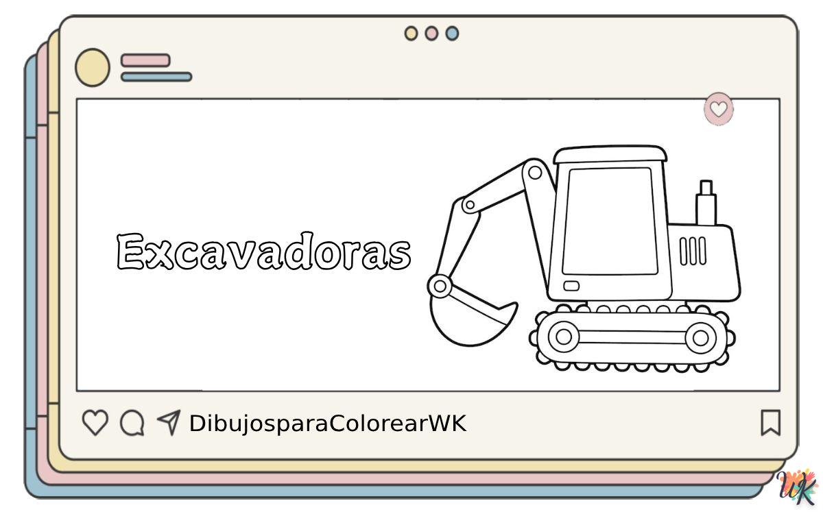 10 Dibujos Para Colorear Excavadoras