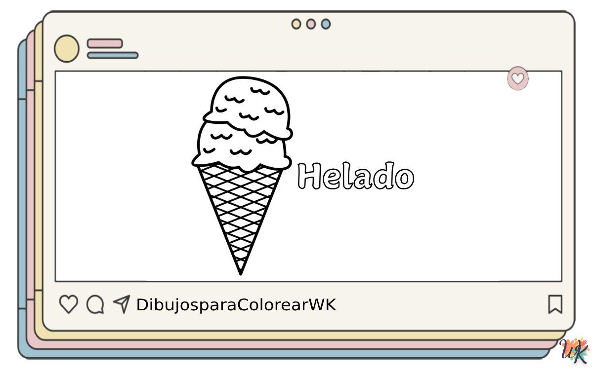 36 Dibujos Para Colorear Helado