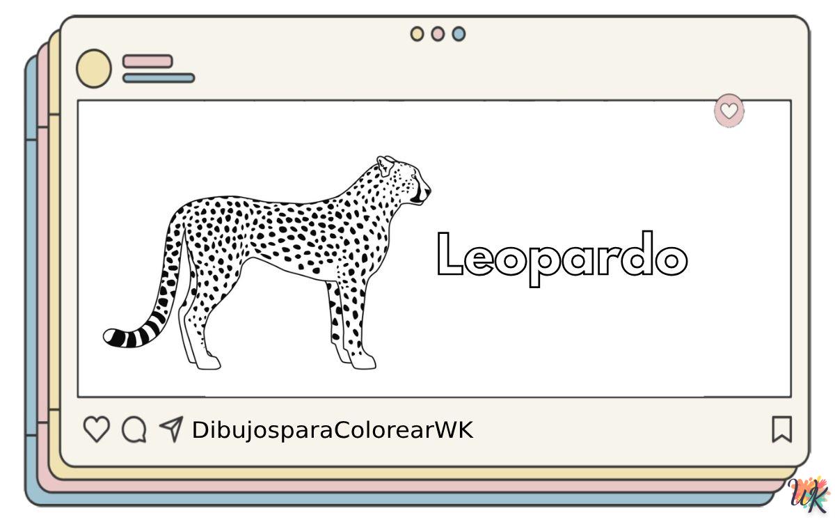 Leopardo 6 97 Dibujos Para Colorear Leopardo
