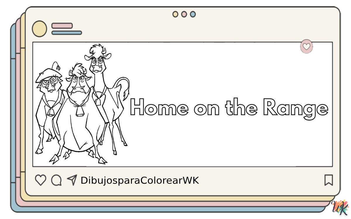 54 Dibujos Para Colorear Home on the Range