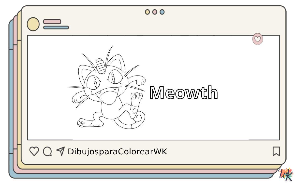 10 Dibujos Para Colorear Meowth