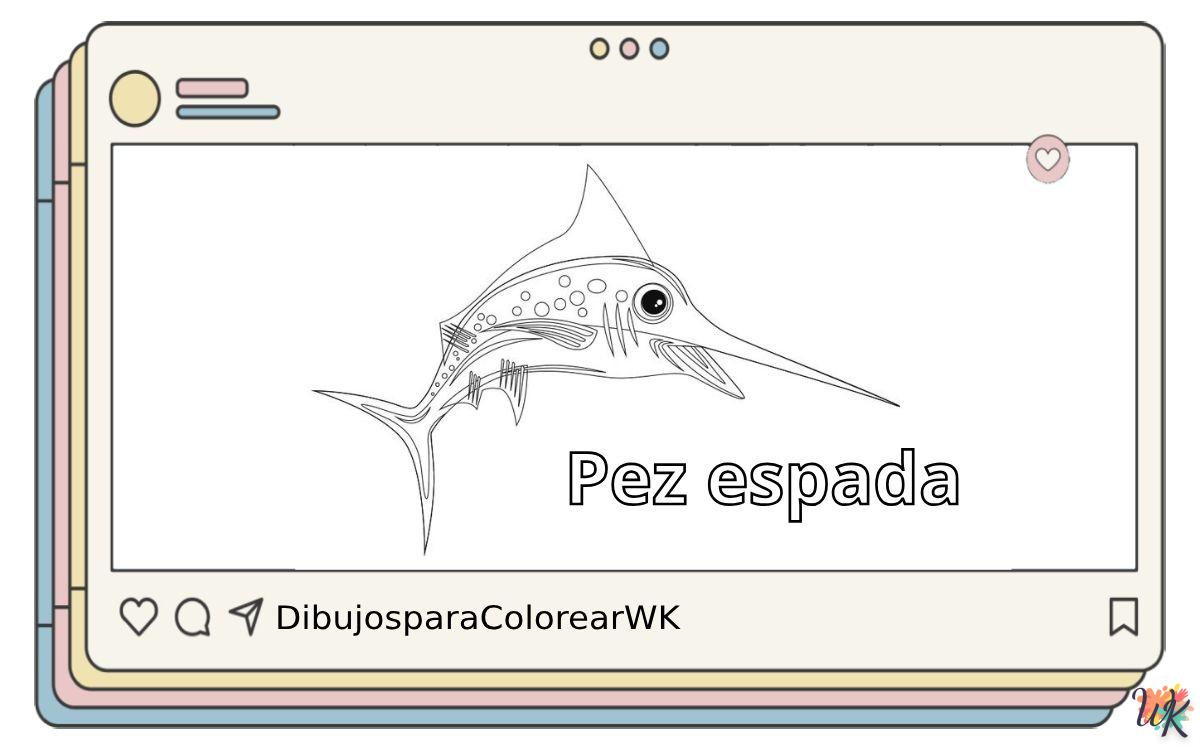 9 Dibujos Para Colorear Pez espada