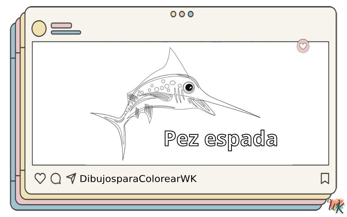 Pez espada 2 9 Dibujos Para Colorear Pez espada