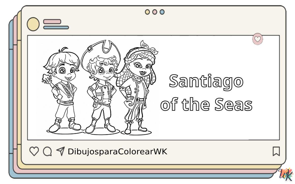 7 Dibujos Para Colorear Santiago of the Seas